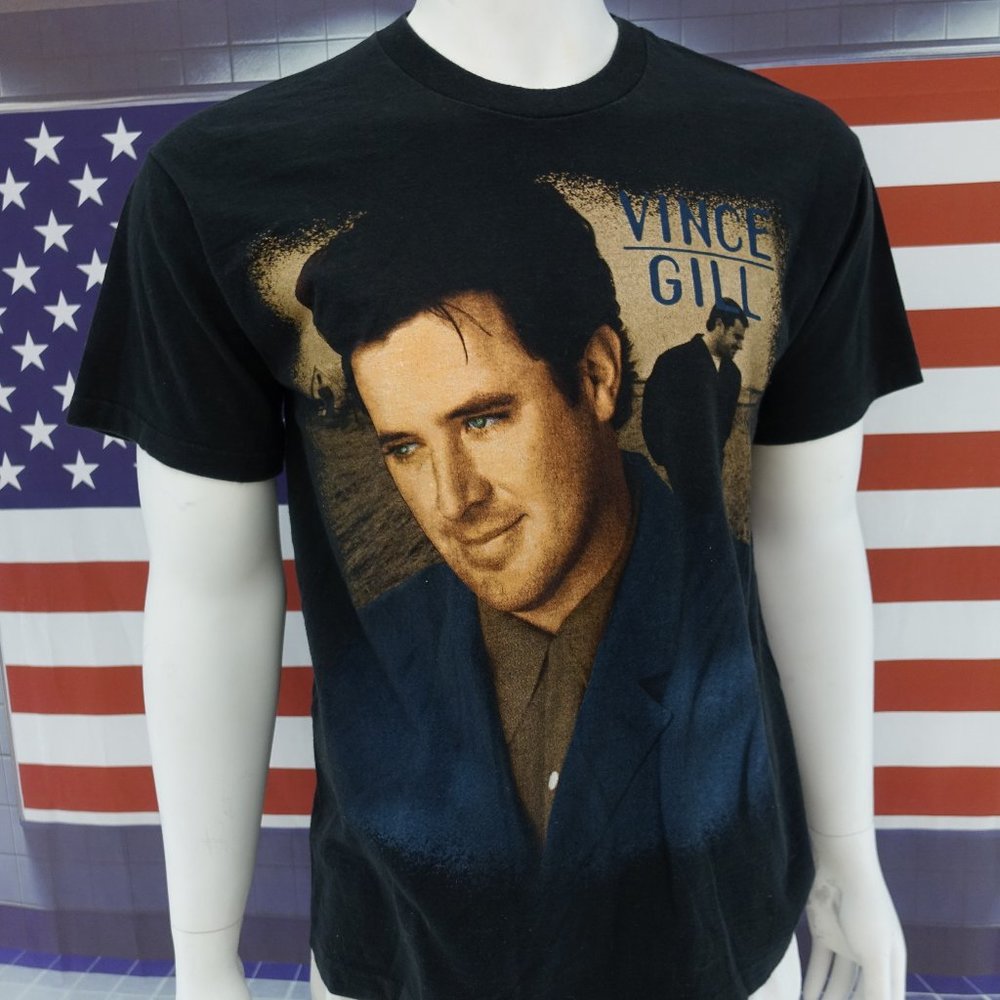 Vince Gill Shirt Vintage 90s Country Music Large